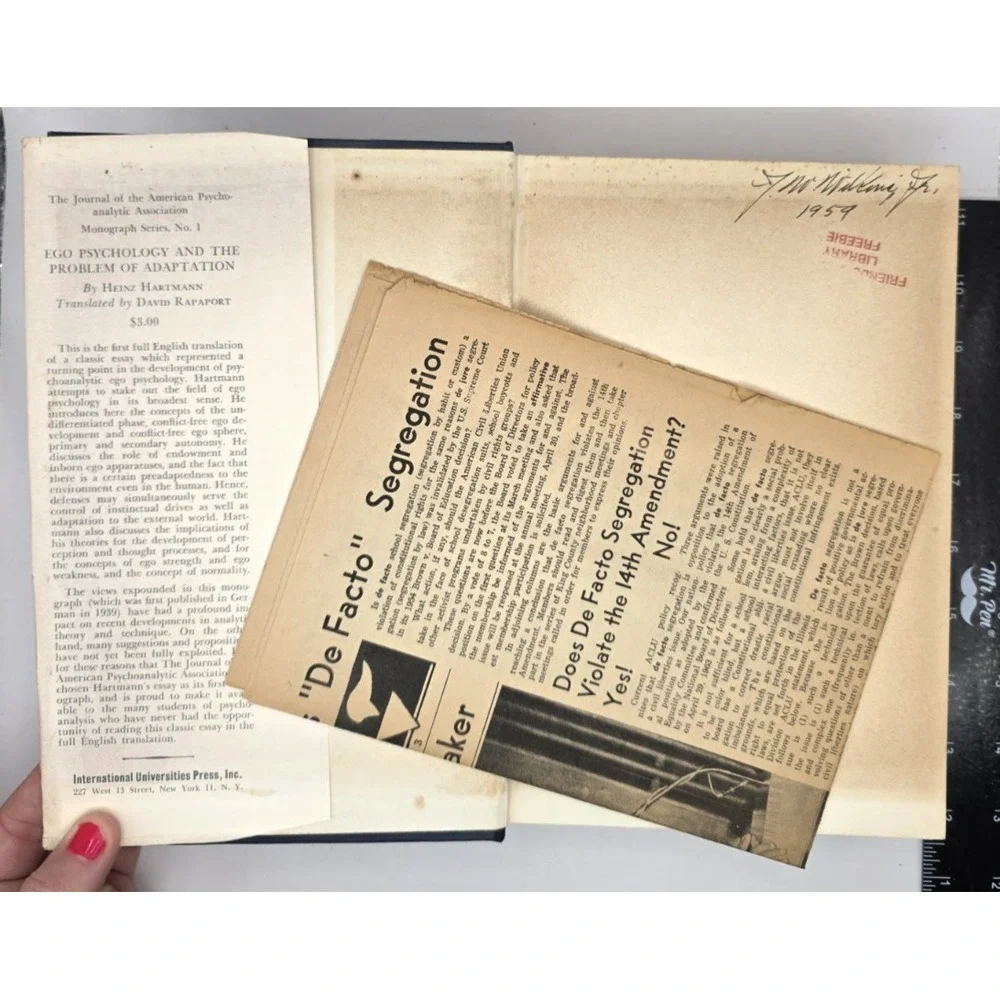 The Psychoanalytic Study‎ of the Child Vol XIII Hardcover w/DJ & Ephemera